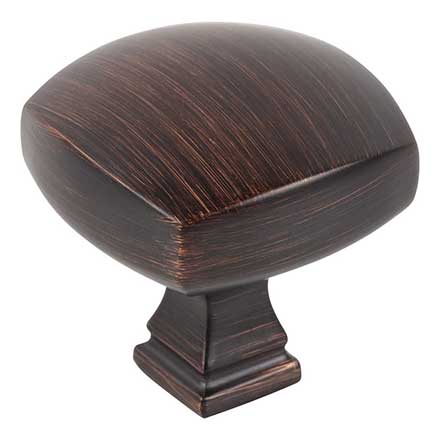 Jeffrey Alexander [278L-DBAC] Die Cast Zinc Cabinet Knob - Audrey Series - Brushed Oil Rubbed Bronze Finish - 1 3/8&quot; Sq.