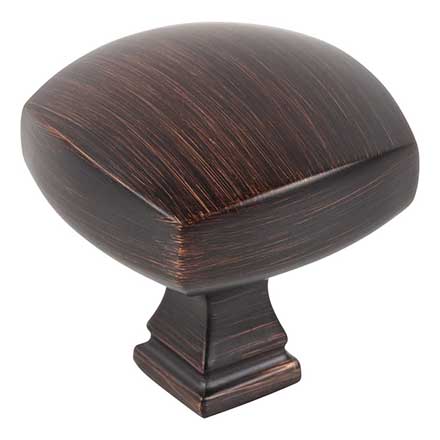 Jeffrey Alexander [278L-DBAC] Die Cast Zinc Cabinet Knob - Audrey Series - Brushed Oil Rubbed Bronze Finish - 1 3/8&quot; Sq.