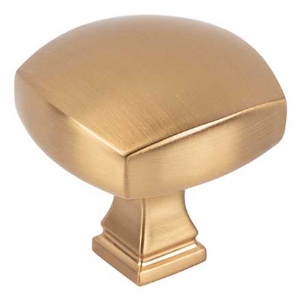 Jeffrey Alexander [278L-SBZ] Die Cast Zinc Cabinet Knob - Audrey Series - Satin Bronze Finish - 1 3/8&quot; Sq.