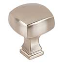 Jeffrey Alexander [278SN] Die Cast Zinc Cabinet Knob - Audrey Series - Satin Nickel Finish - 1 1/8" Sq.