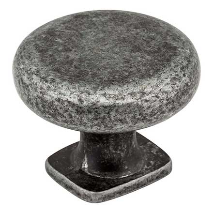 Jeffrey Alexander [MO6303SIM-D] Die Cast Zinc Cabinet Knob - Belcastel 1 Series - Distressed Antique Silver Finish - 1 3/8&quot; Dia.