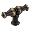 Jeffrey Alexander [818L-ABSB] Die Cast Zinc Cabinet Knob - Bella Series - Antique Brushed Satin Brass Finish - 2 1/4&quot; L