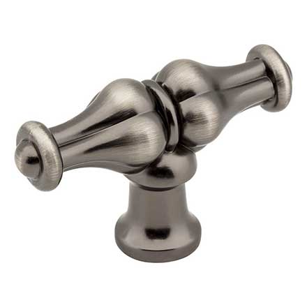 Jeffrey Alexander [818L-BNBDL] Die Cast Zinc Cabinet Knob - Bella Series - Brushed Pewter Finish - 2 1/4&quot; L
