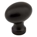 Jeffrey Alexander [3990-BLK] Die Cast Zinc Cabinet Knob - Football - Bordeaux Series - Matte Black Finish - 1 3/16&quot; L