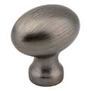 Jeffrey Alexander [3990-BNBDL] Die Cast Zinc Cabinet Knob - Football - Bordeaux Series - Brushed Pewter Finish - 1 3/16&quot; L