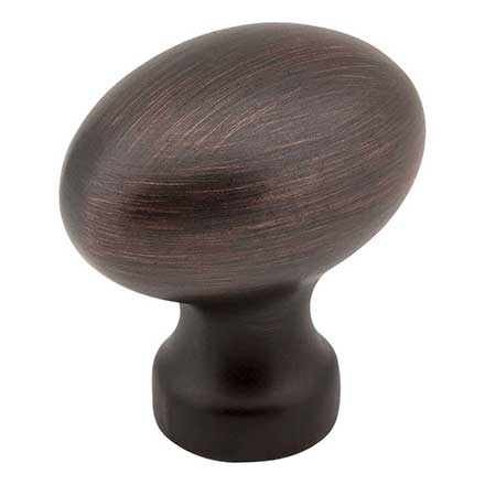 Jeffrey Alexander [3990-DBAC] Die Cast Zinc Cabinet Knob - Football - Bordeaux Series - Brushed Oil Rubbed Bronze Finish - 1 3/16&quot; L