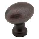 Jeffrey Alexander [3990-DBAC] Die Cast Zinc Cabinet Knob - Football - Bordeaux Series - Brushed Oil Rubbed Bronze Finish - 1 3/16&quot; L
