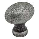 Jeffrey Alexander [3990-SIM] Die Cast Zinc Cabinet Knob - Football - Bordeaux Series - Distressed Antique Silver Finish - 1 3/16&quot; L