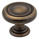 Jeffrey Alexander [117ABSB] Die Cast Zinc Cabinet Knob - Bremen 1 Series - Antique Brushed Satin Brass Finish - 1 1/4&quot; Dia.