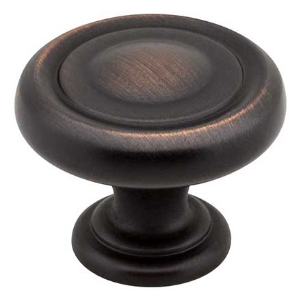 Jeffrey Alexander [117DBAC] Die Cast Zinc Cabinet Knob - Bremen 1 Series - Brushed Oil Rubbed Bronze Finish - 1 1/4&quot; Dia.