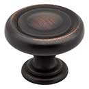Jeffrey Alexander [117DBAC] Die Cast Zinc Cabinet Knob - Bremen 1 Series - Brushed Oil Rubbed Bronze Finish - 1 1/4&quot; Dia.