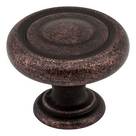 Jeffrey Alexander [117DMAC] Die Cast Zinc Cabinet Knob - Bremen 1 Series - Distressed Oil Rubbed Bronze Finish - 1 1/4&quot; Dia.