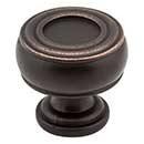 Jeffrey Alexander [127DBAC] Die Cast Zinc Cabinet Knob - Bremen 2 Series - Brushed Oil Rubbed Bronze Finish - 1 3/16&quot; Dia.