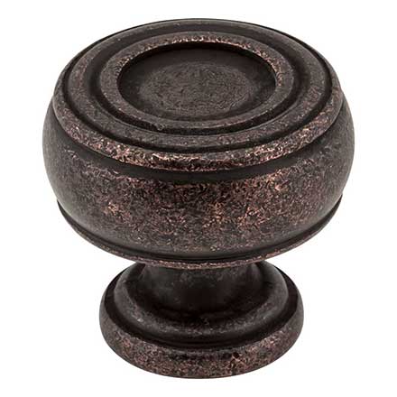 Jeffrey Alexander [127DMAC] Die Cast Zinc Cabinet Knob - Bremen 2 Series - Distressed Oil Rubbed Bronze Finish - 1 3/16&quot; Dia.