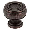 Jeffrey Alexander [127DMAC] Die Cast Zinc Cabinet Knob - Bremen 2 Series - Distressed Oil Rubbed Bronze Finish - 1 3/16&quot; Dia.