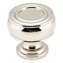 Jeffrey Alexander [127NI] Die Cast Zinc Cabinet Knob - Bremen 2 Series - Polished Nickel Finish - 1 3/16&quot; Dia.