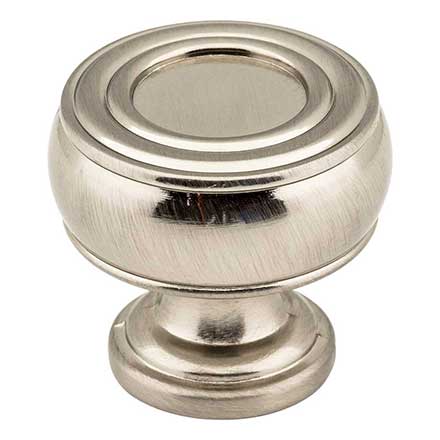 Jeffrey Alexander [127SN] Die Cast Zinc Cabinet Knob - Bremen 2 Series - Satin Nickel Finish - 1 3/16&quot; Dia.