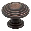 Jeffrey Alexander [137DBAC] Die Cast Zinc Cabinet Knob - Bremen 2 Series - Brushed Oil Rubbed Bronze Finish - 1 1/4&quot; Dia.