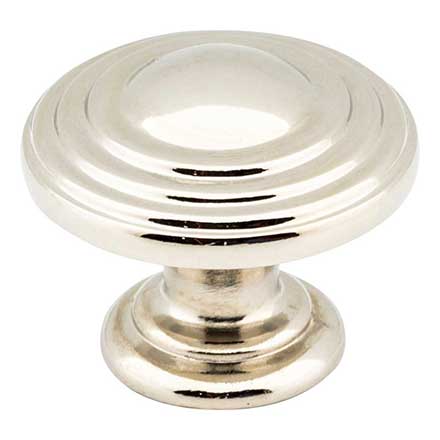 Jeffrey Alexander [137NI] Die Cast Zinc Cabinet Knob - Bremen 2 Series - Polished Nickel Finish - 1 1/4&quot; Dia.