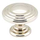 Jeffrey Alexander [137NI] Die Cast Zinc Cabinet Knob - Bremen 2 Series - Polished Nickel Finish - 1 1/4&quot; Dia.