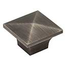 Jeffrey Alexander [595BNBDL] Die Cast Zinc Cabinet Knob - Cairo Series - Brushed Pewter Finish - 1 1/4&quot; Sq.