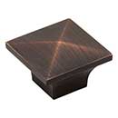 Jeffrey Alexander [595DBAC] Die Cast Zinc Cabinet Knob - Cairo Series - Brushed Oil Rubbed Bronze Finish - 1 1/4&quot; Sq.