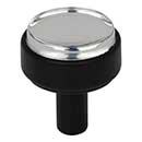 Jeffrey Alexander [775MB] Acrylic Cabinet Knob - Carmen Series - Clear - Matte Black Finish Stem - 1 1/8&quot; Dia.