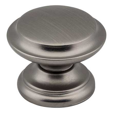 Jeffrey Alexander [0251BNBDL] Die Cast Zinc Cabinet Knob - Cordova Series - Brushed Pewter Finish - 1 3/8&quot; Dia.