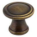 Jeffrey Alexander [Z110-ABSB] Die Cast Zinc Cabinet Knob - Cordova Series - Antique Brushed Satin Brass Finish - 1 3/16&quot; Dia.