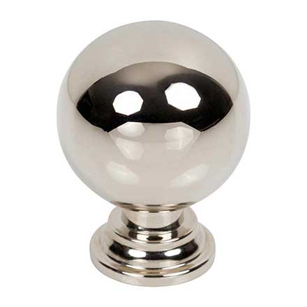 Jeffrey Alexander [387NI] Die Cast Zinc Cabinet Knob - Davis Series - Polished Nickel Finish - 1 3/8" Dia.