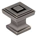 Jeffrey Alexander [585BNBDL] Die Cast Zinc Cabinet Knob - Delmar Series - Small - Brushed Pewter Finish - 1" Sq.