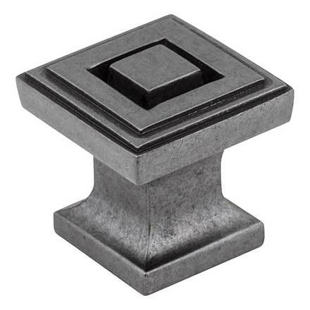 Jeffrey Alexander [585DACM] Die Cast Zinc Cabinet Knob - Delmar Series - Small - Gun Metal Finish - 1" Sq.