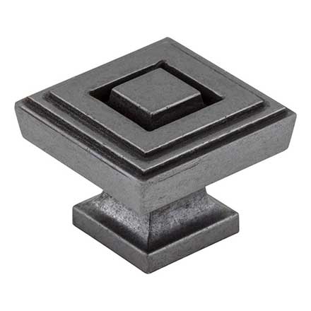 Jeffrey Alexander [585L-DACM] Die Cast Zinc Cabinet Knob - Delmar Series - Large - Gun Metal Finish - 1 1/4&quot; Sq.