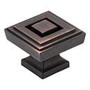 Jeffrey Alexander [585L-DBAC] Die Cast Zinc Cabinet Knob - Delmar Series - Large - Brushed Oil Rubbed Bronze Finish - 1 1/4&quot; Sq.