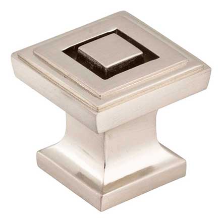 Jeffrey Alexander [585SN] Die Cast Zinc Cabinet Knob - Delmar Series - Small - Satin Nickel Finish - 1" Sq.