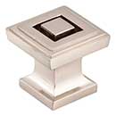Jeffrey Alexander [585SN] Die Cast Zinc Cabinet Knob - Delmar Series - Small - Satin Nickel Finish - 1&quot; Sq.