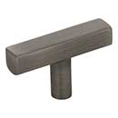 Jeffrey Alexander [845T-BNBDL] Die Cast Zinc Cabinet T-Knob - Dominique Series - Brushed Pewter Finish - 2&quot; L