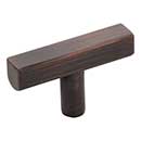 Jeffrey Alexander [845T-DBAC] Die Cast Zinc Cabinet T-Knob - Dominique Series - Brushed Oil Rubbed Bronze Finish - 2&quot; L
