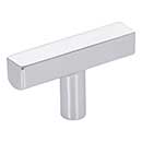 Jeffrey Alexander [845T-PC] Die Cast Zinc Cabinet T-Knob - Dominique Series - Polished Chrome Finish - 2&quot; L