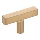 Jeffrey Alexander [845T-SBZ] Die Cast Zinc Cabinet T-Knob - Dominique Series - Satin Bronze Finish - 2&quot; L