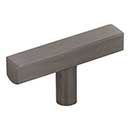 Jeffrey Alexander [845TL-BNBDL] Die Cast Zinc Cabinet T-Knob - Dominique Series - Brushed Pewter Finish - 2 1/4&quot; L