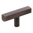 Jeffrey Alexander [845TL-DBAC] Die Cast Zinc Cabinet T-Knob - Dominique Series - Brushed Oil Rubbed Bronze Finish - 2 1/4&quot; L