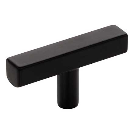 Jeffrey Alexander [845TL-MB] Die Cast Zinc Cabinet T-Knob - Dominique Series - Matte Black Finish - 2 1/4&quot; L