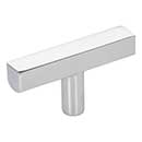 Jeffrey Alexander [845TL-PC] Die Cast Zinc Cabinet T-Knob - Dominique Series - Polished Chrome Finish - 2 1/4&quot; L
