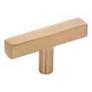 Jeffrey Alexander [845TL-SBZ] Die Cast Zinc Cabinet T-Knob - Dominique Series - Satin Bronze Finish - 2 1/4&quot; L