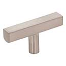 Jeffrey Alexander [845TL-SN] Die Cast Zinc Cabinet T-Knob - Dominique Series - Satin Nickel Finish - 2 1/4&quot; L