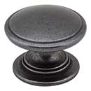 Jeffrey Alexander [3980-DACM] Die Cast Zinc Cabinet Knob - Durham Series - Gun Metal Finish - 1 1/4" Dia.
