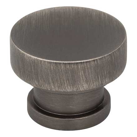Jeffrey Alexander [484BNBDL] Die Cast Zinc Cabinet Knob - Elara Series - Brushed Pewter Finish - 1 1/4" Dia.