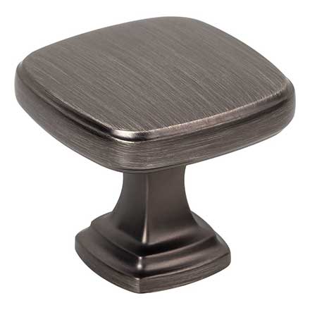 Jeffrey Alexander [782BNBDL] Die Cast Zinc Cabinet Knob - Fontana Series - Brushed Pewter Finish - 1 3/8" Sq.