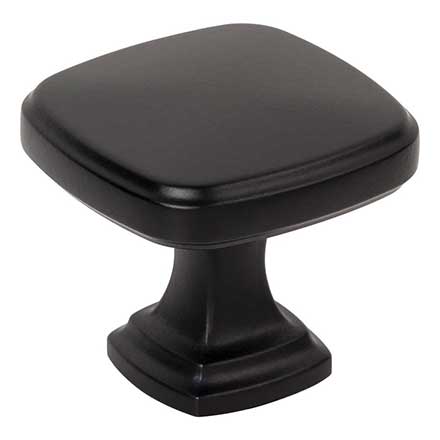 Jeffrey Alexander [782MB] Die Cast Zinc Cabinet Knob - Fontana Series - Matte Black Finish - 1 3/8&quot; Sq.